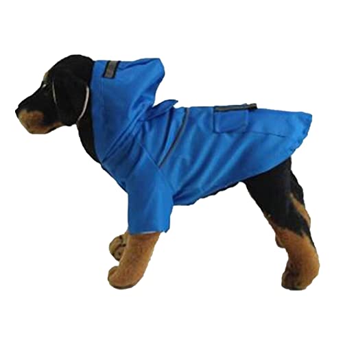 Pet Cable Dog CUMPCOAT COKEED Coppy PEQUEÑO Perro PEQUEÑO ABROPE DE LA Lluvia Chaqueta A Prueba de Agua for Perros Ropa for Perros de Malla Transpirable Suave (Size : Blue-S)