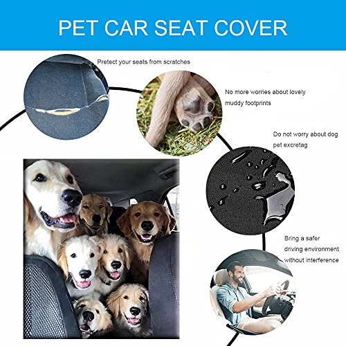 Pet Cubierta Asiento Coche Perro, Cubre Asientos de Coche para Perros, impermeable, Funda para Perros, Universal para Todos los Coches,147 x 137cm