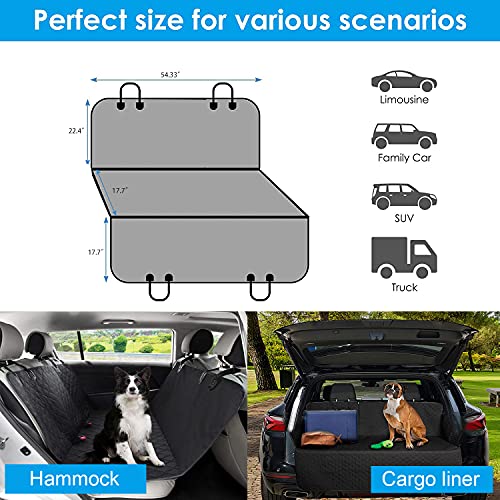 Pet Cubierta Asiento Coche Perro, Cubre Asientos de Coche para Perros, impermeable, Funda para Perros, Universal para Todos los Coches,147 x 137cm