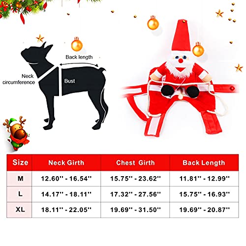 Pet Disfraces Navidad, Ropa Navidad Perro, Disfraz Papá Noel Pet, Christmas Pet Traje Fiesta, Traje De Navidad Perro, Disfraz Navidad Perros, Adecuado para Navidad, Fiesta, Cumpleaños