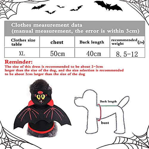 Pet Halloween Bat Wings Disfraz, Disfraz Halloween Perro, Disfraces de Halloween para Mascotas, Mascotas Disfraces de Alas de Murciélago, Disfraz De Murciélago para Perro, Perros Disfraces de Cosplay