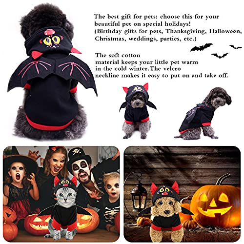 Pet Halloween Bat Wings Disfraz, Disfraz Halloween Perro, Disfraces de Halloween para Mascotas, Mascotas Disfraces de Alas de Murciélago, Disfraz De Murciélago para Perro, Perros Disfraces de Cosplay