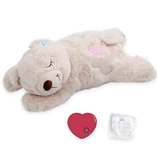 Pet Prime Juguete de peluche para perro con latido de corazón, oso de peluche, cachorro, corazón, juguete cómodo