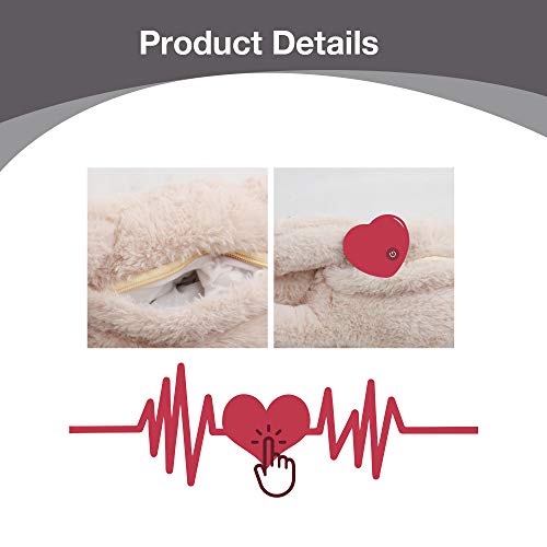 Pet Prime Juguete de peluche para perro con latido de corazón, oso de peluche, cachorro, corazón, juguete cómodo