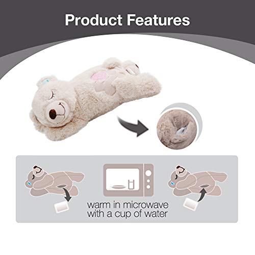 Pet Prime Juguete de peluche para perro con latido de corazón, oso de peluche, cachorro, corazón, juguete cómodo