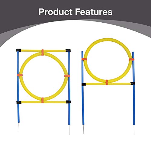 Pet Prime Mascotas Perros Juegos al aire libre Agilidad Equipo de Entrenamiento de Agilidad Kit de Inicio de Arro de Arro de B