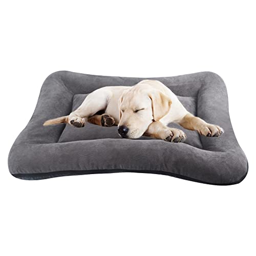 PET SPPTIES Suave y Cálida Cama de Perro Lavable Sofá Almohada Cojín Perro Gato Extraíble y Lavable PS086 (Large, Gris)