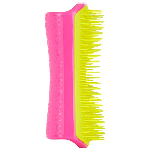 Pet Teezer, Cepillo para desenredar y cuidado del perro, rosa y amarillo