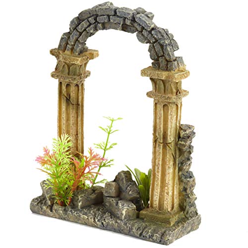 Pet Ting Adorno acuático de Arco de jardín - Decoración de Acuario - Decoración de Vivarium