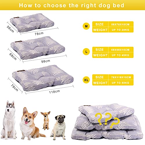 Petaccom-petking Cama para Perro Extra Grandes - Colchón para Mascotas Lavable Cojín Perros Suave y Antideslizante, Letras Azules, XL, 118 x 78 x 15 cm