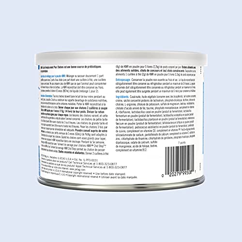 PetAg KMR - Polvo de reemplazo de Leche para Gatitos - prebióticos y probióticos - recién Nacido a Seis semanas - fórmula para Gatitos - 6 oz