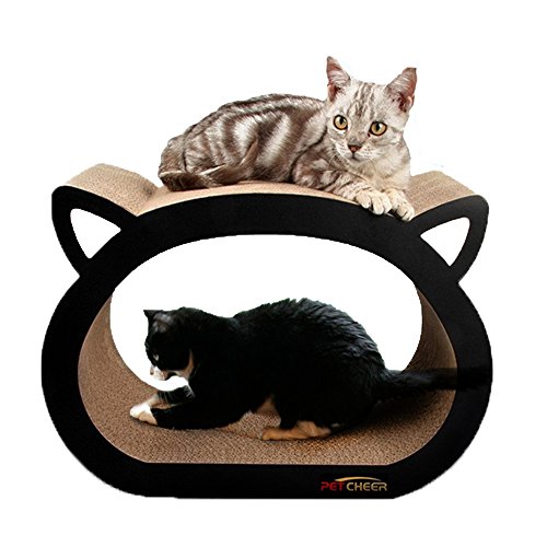 Petcheer Cama rascadora para gatos con diseño de gato