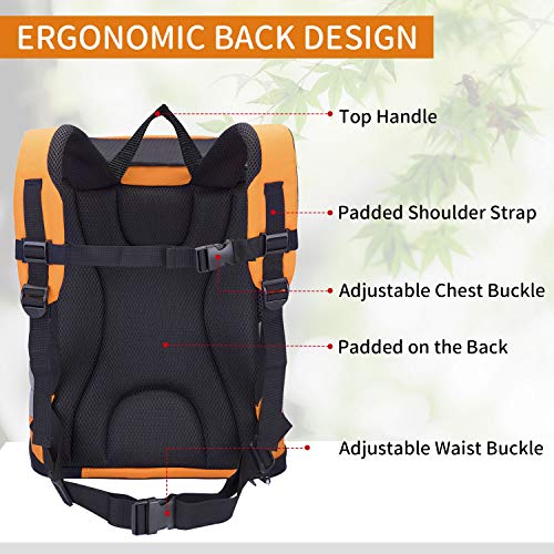 Petcomer SBC5148 - Mochila Plegable para Perros y Gatos (Talla única), Color Naranja