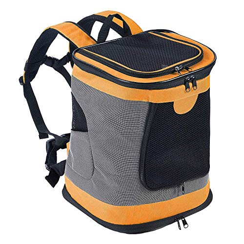 Petcomer SBC5148 - Mochila Plegable para Perros y Gatos (Talla única), Color Naranja