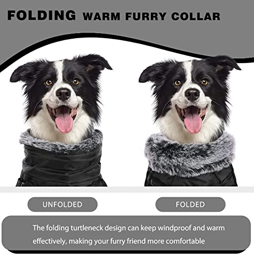 PETCUTE Abrigo para Perro de Invierno,Impermeable Chaqueta de Invierno para Perros con Arnés,Resistente al Viento,Ajustable,Reflectante Ropa para Mascotas Perros Pequeños, Medianos y Grandes