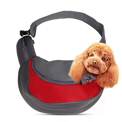 PETCUTE Bolsa para Perros pequeños y medianos Transportín para Perros Bolsa Bandolera de Transporte para Perros de Viaje