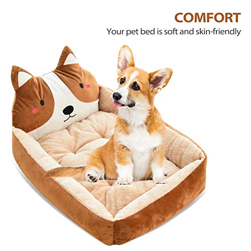 PETCUTE Cama para Mascotas Grandes Lavable Sofá Perro Suave Impermeable Cama para Gato y Perros Medianos,con Cojín Felpa Extraíble