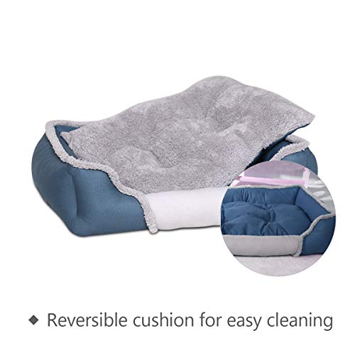 PETCUTE Cama para Perros Grandes Camas Perros Verano Lavable Calientes Cama para Mascotas con Forro de Felpa Cojín para Perros