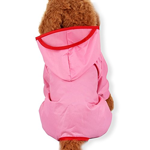 PETCUTE Chubasquero para Perros Chaqueta Impermeable para Mascota Ropa Chubasqueros con Capucha para Medianas y Grandes Perros