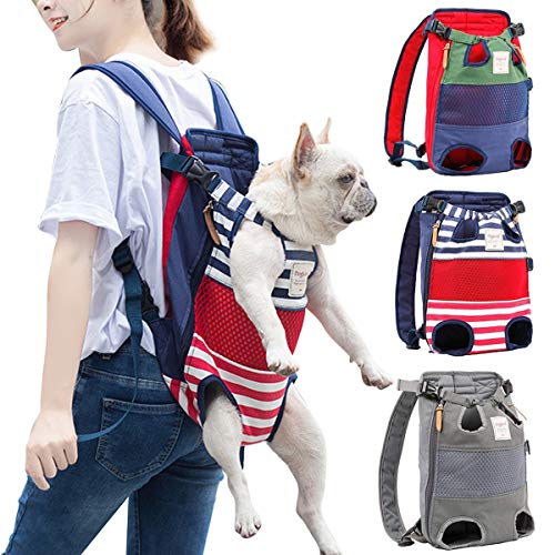 PETCUTE Mochilas para transportador Perros Grandes y Medianas Piernas Bolsa de Transporte para Mascotas Gatos Ajustable para para Caminatas, Viajes Soporte de hasta 12 kg