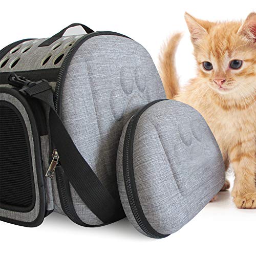 PETCUTE Transportín Perro Gato Transportín Perro Plegable Viaje Bolsa por Perro Pequeños medianos Mascota Portaperros Perritos Transporte Respirable Pet Carrier