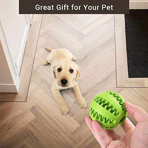 PetInn Pelota de Juguete, Bola de Comida para Perros de Goma Resistente a Mordeduras no Tóxicas,para Limpieza de Dientes, Interactivos de Entrenamiento,Juego de Ejercicios,Bola de Entrenamiento IQ.