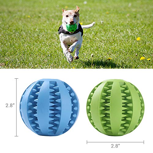 PetInn Pelota de Juguete, Bola de Comida para Perros de Goma Resistente a Mordeduras no Tóxicas,para Limpieza de Dientes, Interactivos de Entrenamiento,Juego de Ejercicios,Bola de Entrenamiento IQ.