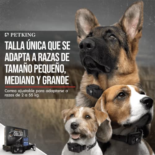 PetKing Premium Collar Adiestramiento Perros Collar Antiladridos para Perros Collar Antiladridos Recargable Collar de Adiestramiento Vibracion Collar de Entrenamiento Perros Dog Training Collar