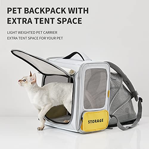 PETKIT Breezy Zone Mochila para Gatos y Perros pequeños, expandible & Plegable Mochila de Viaje de Perros, Transportin Gato para Gatitos, Cachorros y Animales pequeños.