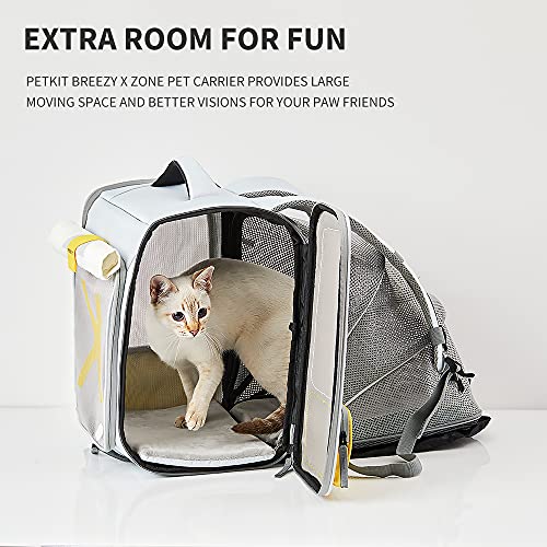 PETKIT Breezy Zone Mochila para Gatos y Perros pequeños, expandible & Plegable Mochila de Viaje de Perros, Transportin Gato para Gatitos, Cachorros y Animales pequeños.