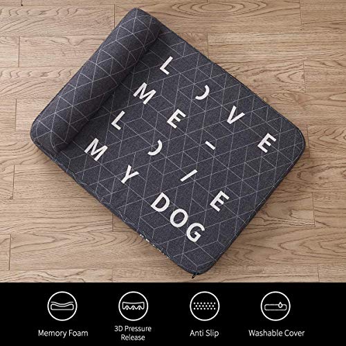 PETKIT Colchón de espuma viscoelástica para perros con cojín, cama ortopédica lavable, sofá cómodo y transpirable para gatos y perros, grosor de 8 cm (Largo90cm * ancho70cm * espesor 8 cm)