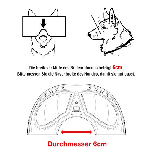 PETLESO Gafas de sol para perros, protección ocular, para perros grandes, para actividades al aire libre, color negro