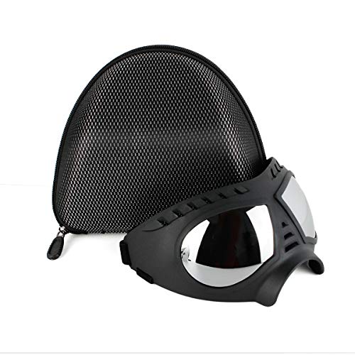 PETLESO Gafas de sol para perros, protección ocular, para perros grandes, para actividades al aire libre, color negro