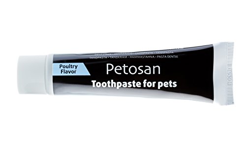 Petosan Pasta de dientes para perros y mascotas, sabor a aves de corral anti-sarro