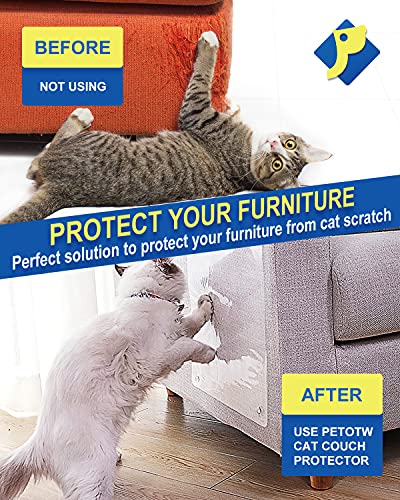 Petotw 10 Protectores De Muebles para Gatos, Almohadillas Gruesas para Rascar Gatos para Sofás, Puertas, Paredes, Colchones Y Asientos De Automóvil