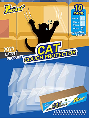 Petotw 10 Protectores De Muebles para Gatos, Almohadillas Gruesas para Rascar Gatos para Sofás, Puertas, Paredes, Colchones Y Asientos De Automóvil