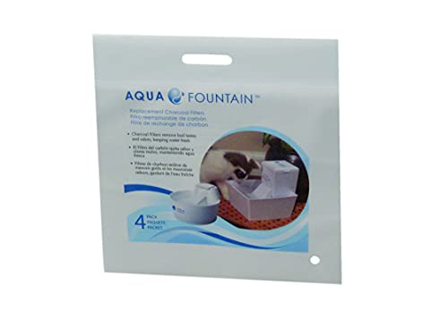 PetSafe 4 Filtros De Carbón De Repuesto para Fuentes para Animales, Gatos Y Perros - Aqua Stream / Aqua Cube 4 Unidades 49.9 g