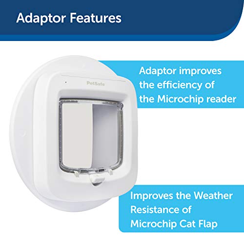 PetSafe - Adaptador de montaje para instalación de solapa con chip electrónico, para instalación en ventanas, paredes y puertas metálicas - Blanco