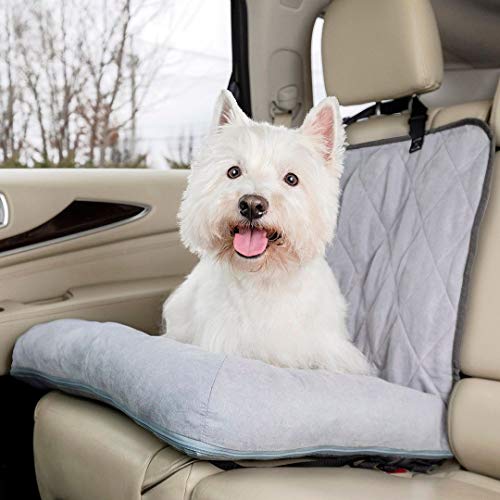 PetSafe Cama de Perro - Cubreasientos Trasero Happy Ride - Se Adapta a automóviles, Camiones, minivans y SUV - Protección a Prueba de Agua - Protector del Asiento de vehículo Duradero - Gris