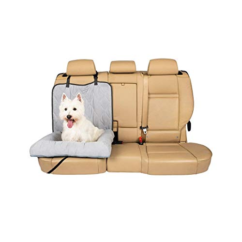 PetSafe Cama de Perro - Cubreasientos Trasero Happy Ride - Se Adapta a automóviles, Camiones, minivans y SUV - Protección a Prueba de Agua - Protector del Asiento de vehículo Duradero - Gris