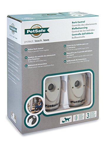 PetSafe Sistema Antiladridos para Perros, Ultrasónico, Uso en interiores, Alcance de 7.5 m, Sin Collar - Paquete de 2