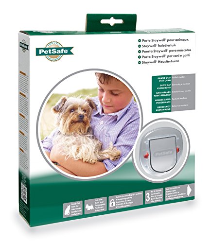 PetSafe Staywell - Puerta para Gatos, Gatera de Entrada y Salida, Puerta para Gatos y Perros Pequeños de hasta 10 kg, Resistente, Duradera, Esmerilada