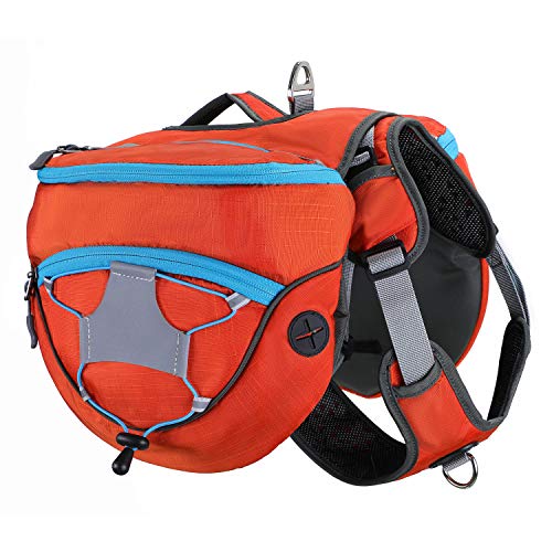 PETTOM Mochila Alforja para Perro Grandes Bolsa para Viajes Camping Senderismo Acampada