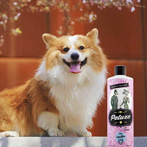 Petuxe Champú Vegano Zero% para Mascotas con Pieles sensibles. Champú Perros. Champú Gatos. Sin sulfatos, sin siliconas, sin Sal.Todas Las Razas (200 ml)