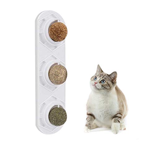 Phayee Catnip Cat Toy, Catnip Ball Cat Toy, Catnip Natural, Juego de Empleo para Gatos y Gatitos, Snack Molar para Gatos Autoadhesivo