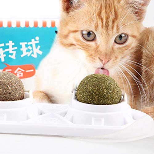 Phayee Catnip Cat Toy, Catnip Ball Cat Toy, Catnip Natural, Juego de Empleo para Gatos y Gatitos, Snack Molar para Gatos Autoadhesivo