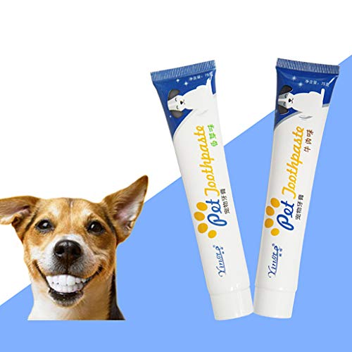 PHILSP Dispensador de exprimidor para perros pequeños y gatos, pasta de dientes natural comestible, sabor a carne de vacuno, cuidado de dientes, cachorro de limpieza oral, accesorio para mascotas 2