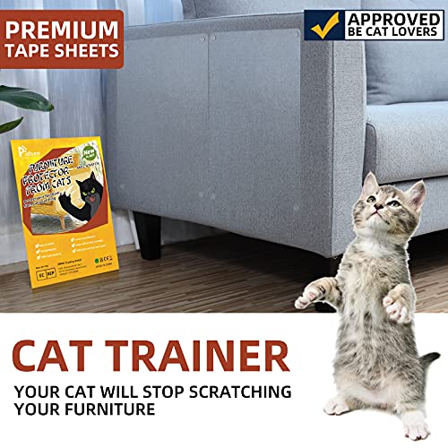 Pidsen Protector de Muebles Gatos, 4PCS Transparente Autoadhesivas contra Arañazos de Gato Protector con 24 Tornillos Rascador para Gatos y Perro, Protector de sofá para Detener