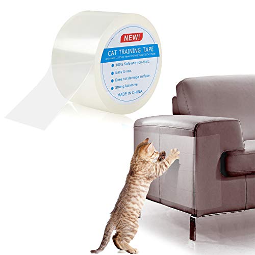 Pidsen Protector de Muebles Gatos, 7X1000 CM Nano Cinta Adhesiva Anti Arañazos para Gatos,Transparente Autoadhesivas de Gato Protector para Gatos y Perro,Protector de sofá para Detener