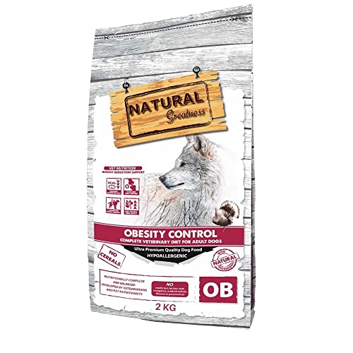 Pienso Obesity Control Natural Greatness Control de Peso | 100% Natural Sin Cereales | Saco 2 kg | ANIMALUJOS